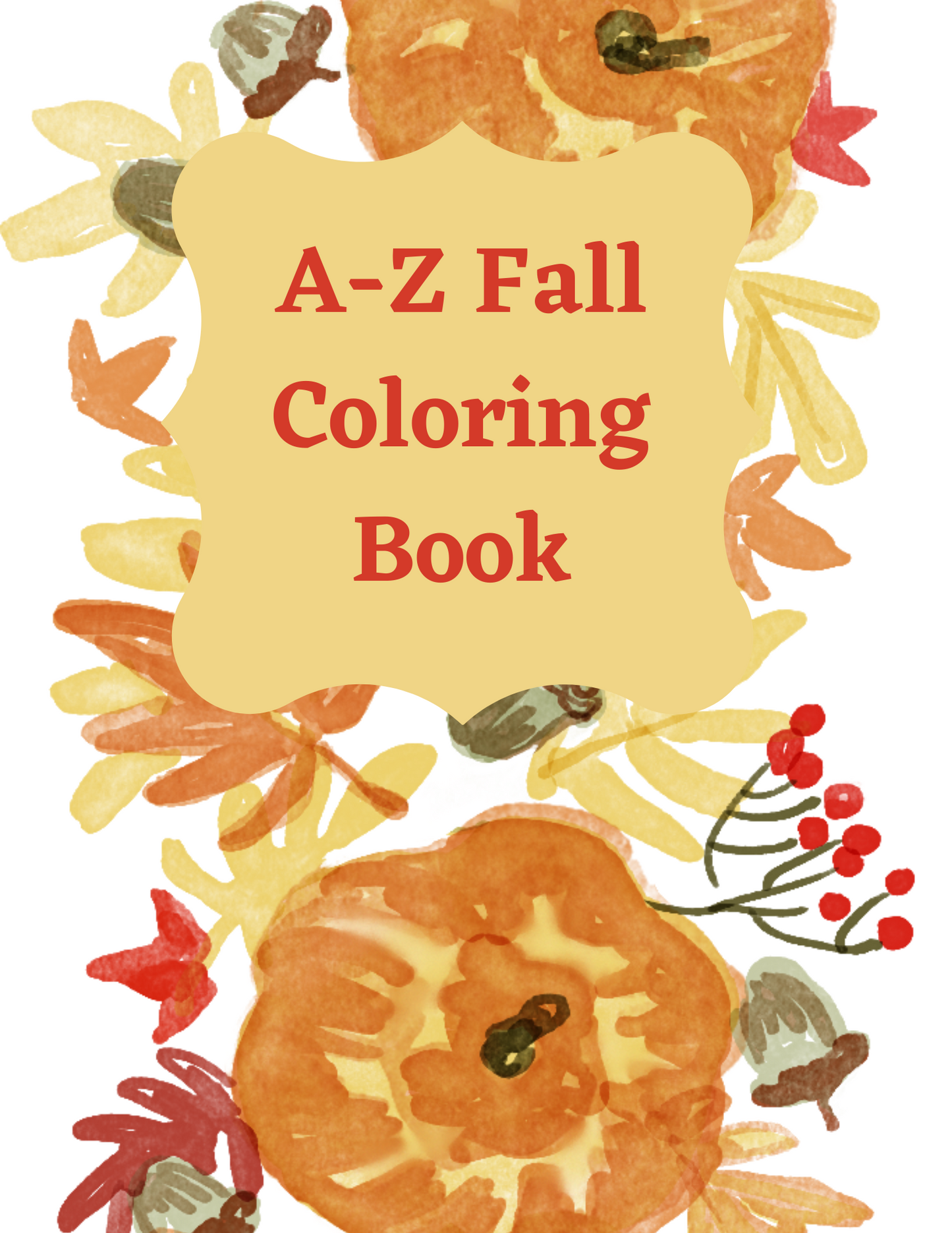 A-Z Fall Coloring Book